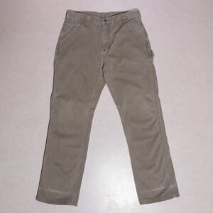 Carhartt Carpenter Relaxed Fit Twill Utility Work Pants Men's 33x31 B324 Coffee